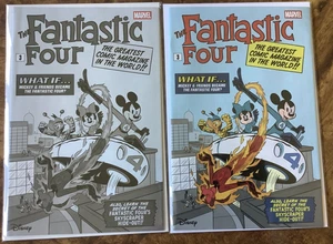Fantastic Four 28 Disney FF 3 Hommage Variante & s/w 1:100 Mickey Mouse What If - Bild 1 von 5