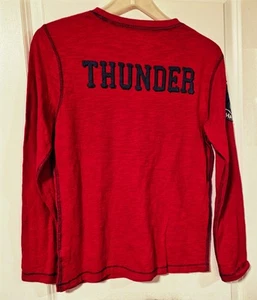 Arizona Jeans Boy's Red Long Sleeve Cotton 2-Sided Logo Jersey (L, 10/12) NWOT! - Picture 1 of 6