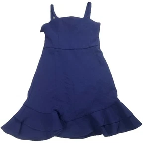 Rare Editions Big Girls Navy Blue Easter Ruffle Trim Dress Size 14 NWT - Picture 1 of 7