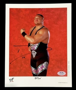 WWE D'LO BROWN P-519 SIGNED 8X10 ORIGINAL PROMO PHOTO WITH PSA COA FROM 1999 - Picture 1 of 3