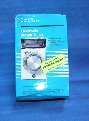 Intermatic EI341 Electronic In-Wall Timer  On/Off Touch Button Single Pole - Image 1 of 4