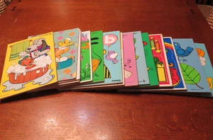 Vintage Lot of 15 Playskool Wooden Puzzles Weather, Happy Birthday, Rub-A-Dub ++ - Picture 1 of 19
