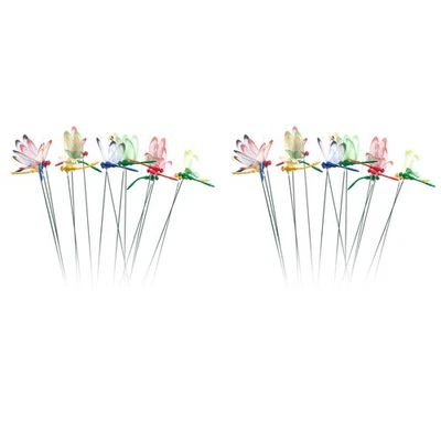48 Stück 3D-Libellen-Gartendekoration, Drachenfliegen-Gartenstecker, Libell6762 - Bild 1 von 4