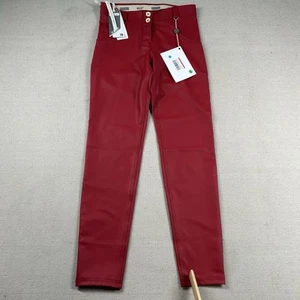 Freddy Wr Up Pants Womens Small Faux Leather Red Butt Shaping Lifting Stretch - Picture 1 of 14