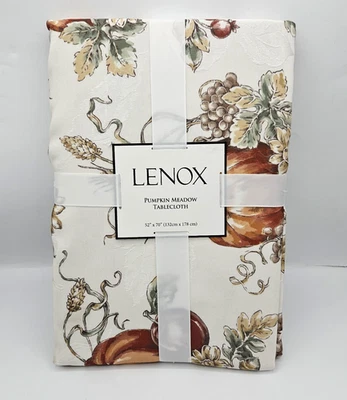 Lenox Pumpkin Meadow Tablecloth 52" x 70" Fall Thanksgiving - Image 1 of 4
