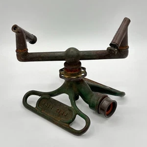 Early Model Rain King Lawn Sprinkler 1925 Pat. Date Adjustable Flow Cast Iron - Picture 1 of 6