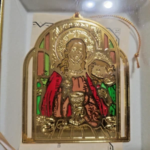 Camerlane 24 Kt Gold Finish Eucharist Ornament #017 from SC Stained Glass Wind - Picture 1 of 8