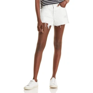 Adriano Goldschmied Womens Alexxis White High Rise Wedgie Shorts 32 BHFO 5757 - Picture 1 of 2