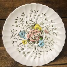 British Anchor Floral Bouquet Hand Engraved Saucer England