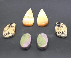 lot 107.50 cts multi gemstones natural stone pair loose stone handmade gemstones - Picture 1 of 4