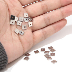 500pcs Stainless Steel Square Flat Beads Spacers DIY Jewelry Making Accessory