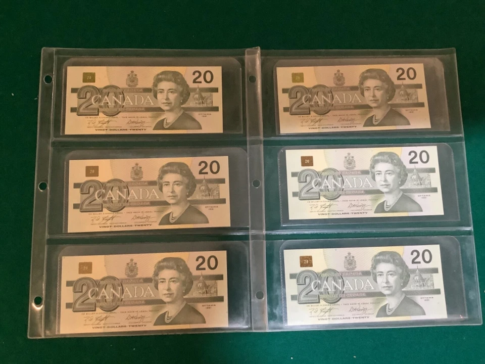 6 - Canadá consecutivo $20 1991 sin circular y como nuevo Foto 1 de 2