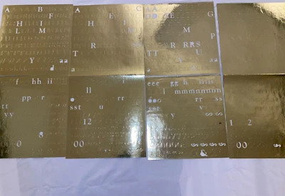 Creative Memories Lámina de Oro ABC 123 Pegatina Número Alfabeto 4 Conjunto Parcial Elegante Foto 1 de 4