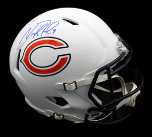 Nick Foles Signed Chicago Bears Speed Authentic White Matte NFL Helmet