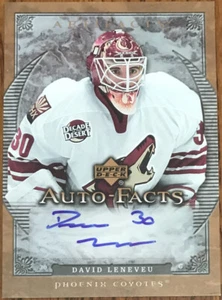 2007-08 Artifacts Autofacts David Leneveu AF-DL Phoenix Coyotes - Picture 1 of 3