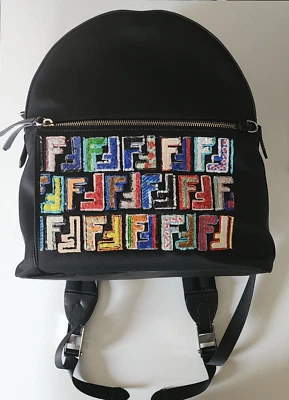 Mochila Fendi Zaino Naylon Santander Lentejuelas-8BZ035 Foto 1 de 4