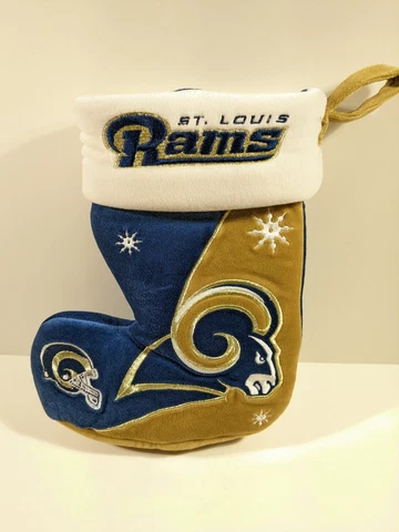 St. Louis Rams Christmas Stocking 11" Padded Plush NFL Beans Cover