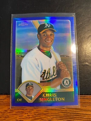 2003 TOPPS CHROME BLUE REFRACTOR #223 CHRIS SINGLETON! #/699! $1 SHIPPING! "A" - Image 1 of 2