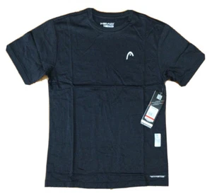 New HEAD Men Black Heather Hypertek Tennis Top Shirt Tee Tshirt Reflective Sz S - Picture 1 of 6