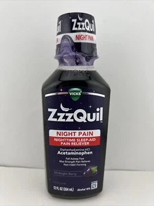 ZzzQuil NIGHT PAIN Sleep-Aid Relief, Midnight Berry, 12 fl oz - Brand NEW! - Picture 1 of 3