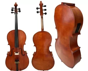 New 5strings Electric Cello 4/4 Acoustic Cello Nice Sound Solid ebony parts - Picture 1 of 12