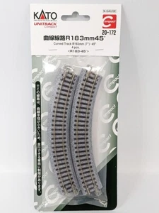 Nuevo Kato 20-172 R183-45 pista curva (4 piezas) - stock del Reino Unido - Imagen 1 de 4