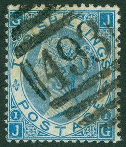 SG 118 2/- dull blue. Fine used with a '493' numeral (Maidstone) CAT £225 - Bild 1 von 2