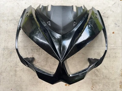 11-13 KAWASAKI NINJA 1000 ZX1000G OEM CARENADO NARIZ SUPERIOR DELANTERO CAPUCHA NEGRO Foto 1 de 4