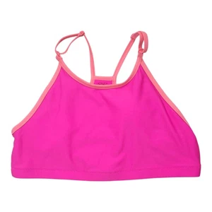 Athleta Girl  Racer Back Adjustable Straps Padded Bikini Top 2XL Pink Pop - Picture 1 of 5