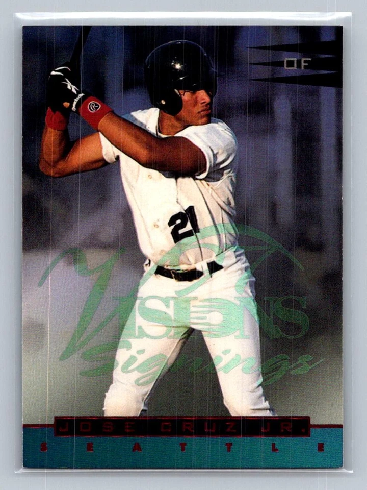 1997 Score Board Visions Signings Jose Cruz Jr. #5 Seattle Mariners - Image 1 of 2
