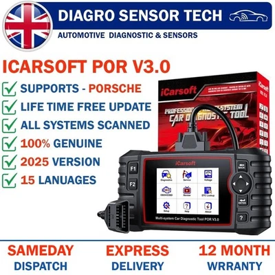iCarsoft POR V3.0 para PORSCHE Herramienta de diagnóstico de automóvil ABS EPB CÓDIGO DE FALLA Foto 1 de 4