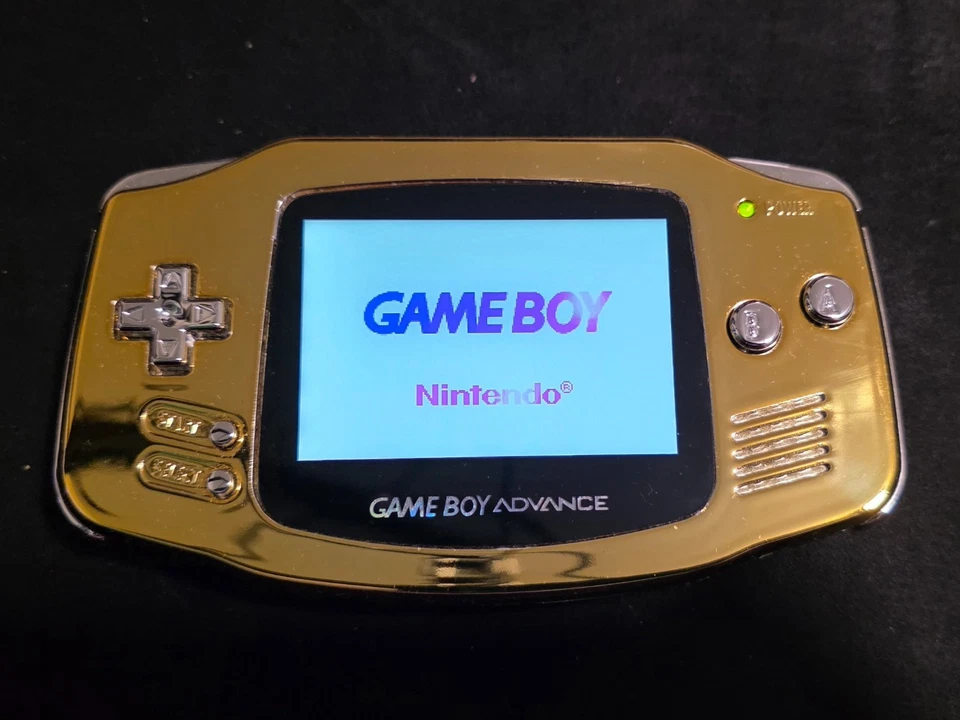 Gameboy Advance Modded DORADO/PLATEADO con Pantalla IPS V5/Batería USB-C/Salida HDMI Foto 1 de 4