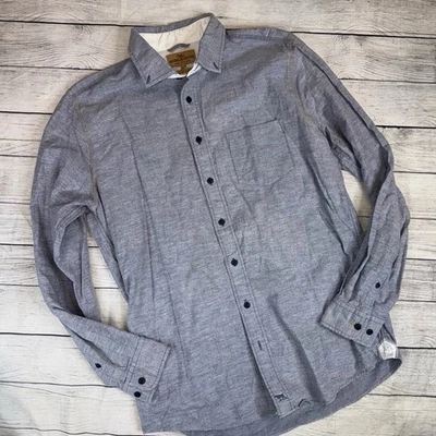 Мужская рубашка Rodd & Gunn классический крой итальянская ткань серая на пуговицах размер средний - Изображение 1 из 4