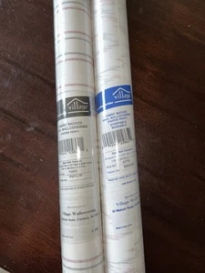 VTG Village USA Aztec Blue Red Wallpaper 2 Double Rolls 120 SF Total Sealed 90’s - Picture 1 of 4