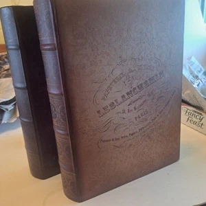 Pair Of Booklike Storage Boxes, Magnetic Close.8 X 11, 3 In Inside, No Flaws - Picture 1 of 10