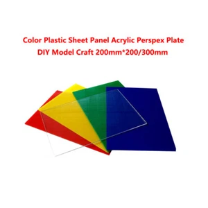 Color Plastic Sheet Panel Acrylic Perspex Plate DIY Model Craft 200mm*200/300mm - Picture 1 of 12