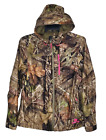 Mossy Oak Jacket Womens Camo Hunting Outdoors Hooded Full Zip Coat SZ L 42-44