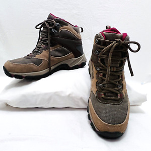 Hi-Tec Hiking Boots Women Altitude Lite I Waterproof Tan Suede Mid Top sz 9 New