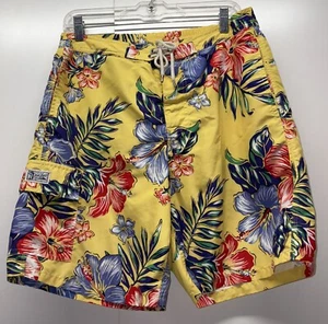 Polo Ralph Lauren Kailua Swim Trunks Men’s Size Medium Hawaiian Floral Print - Picture 1 of 5