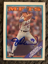 1988 Topps JESSE OROSCO Autographed Baseball Card #105 METS
