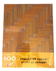 Vintage 1998 Springbok Puzzle 500 Piece “Pencils On Parade!” Herringbone NOS - Picture 1 of 7