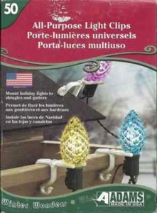 ADAMS All-Purpose Light Clips 50 MADE IN USA #9040 - Picture 1 of 1