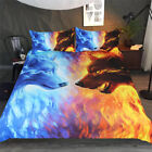Wolf Quilt Duvet Doona Cover Set Single Double Queen King Bed Animal Pillowcase