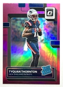 Optic Tyquon Thornton Pink Holo Prizm Refractor Rookie SP RC #222 Pats NFL 2022 - Imagen 1 de 12