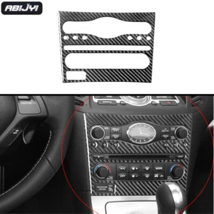 2Pcs For Infiniti G37 Sedan 10-13 Carbon Fiber Interior Radio Console Cover Trim - Foto 1 di 12