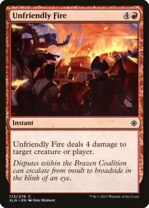 Magic the Gathering (mtg): XLN: Unfriendly Fire - Foil - Picture 1 of 1