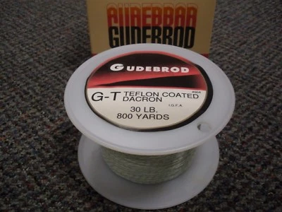 Dacron recubierto de teflón Gudebrod G-T 12-80 lb - 100-800 yardas - punto verde o negro Foto 1 de 2