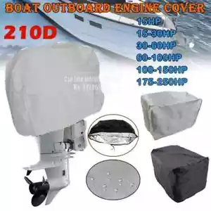 15-250 HP 210D Oxford Waterproof Yacht Half Outboard Motor Boat Engine Cover - Imagen 1 de 21