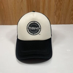 World Thrive Of Wonder Hat Adult SnapBacks Mesh Trucker Baseball Cap Black White - Picture 1 of 10