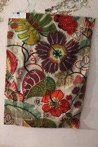 G P & J Baker Botanical Garden Embroidered Floral 19" Wide X 25" Long Color Fig - Picture 1 of 1